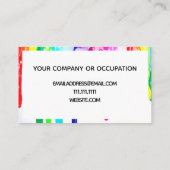 カラフルなペンキの(ばちゃばちゃ)跳ねる 名刺 (裏面)