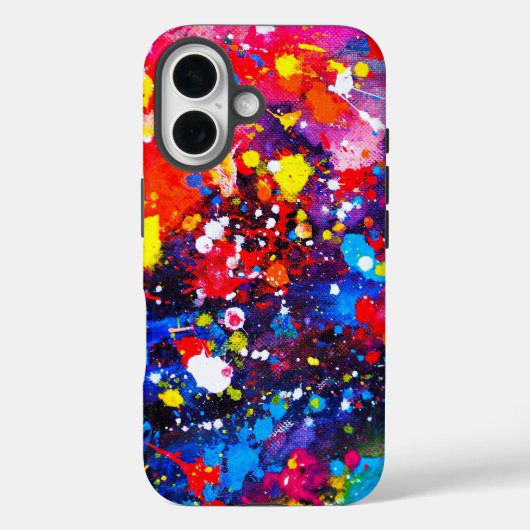カラフルなペンキ飛沫キャンバスアート Case-Mate iPhoneケース (裏面)