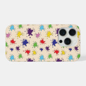 カラフルなペンキ飛沫デザイン iPhoneケース iPhone 15 Proケース (裏面横)