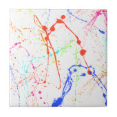 カラフルなペンキSplats タイル (正面)