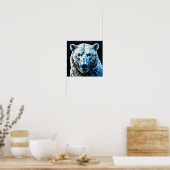カラフルなホッキョクグマのモザイク・アート 🌟🐻❄️🎨 ポスター (キッチン)