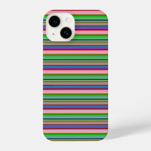 カラフルなホットストライプ iPhoneケース (裏面)