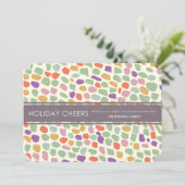 カラフルなホリデーシーズンのお祝い シーズンカード (スタンド正面)