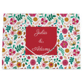 カラフルなホワイトギフトバッグ ラージペーパーバッグ (正面)