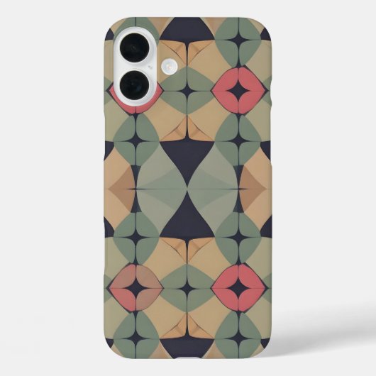 カラフルなホームデコのiPhone16ケース - 幾何学模様 Case-Mate iPhoneケース (裏面)