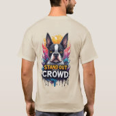 カラフルなボストンテリア Tシャツ (裏面)