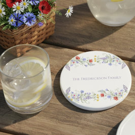 カラフルなボタニカル不動産クロージングギフト コースター