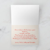 カラフルなボタニカル フラワーの母の日  シーズンカード (内部)