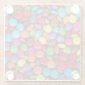 カラフルなボタンキャンデー ガラスコースター (裏面)