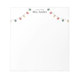 カラフルなボブの「先生からのメモ」ノートパッド ノートパッド