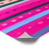 カラフルなボヘミアンネイティブ柄アート ポスター (角)