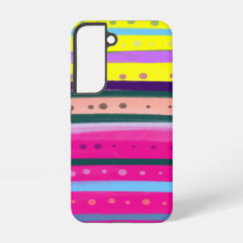 カラフルなボヘミアン・アブストラクトアート SAMSUNG GALAXY S22ケース