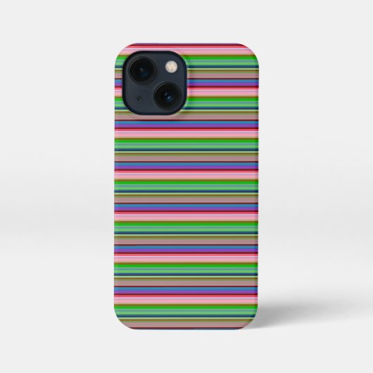 カラフルなボーダーのホットデザイン iPhoneケース (裏面)