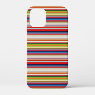 カラフルなボーダーのホット柄 iPhone 12 MINI ケース
