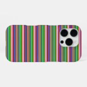 カラフルなボーダーのホット柄 iPhoneケース (裏面横)