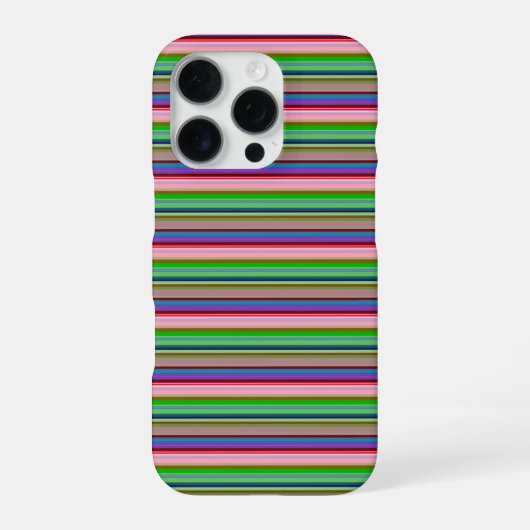 カラフルなボーダーのホット柄 iPhoneケース (裏面)