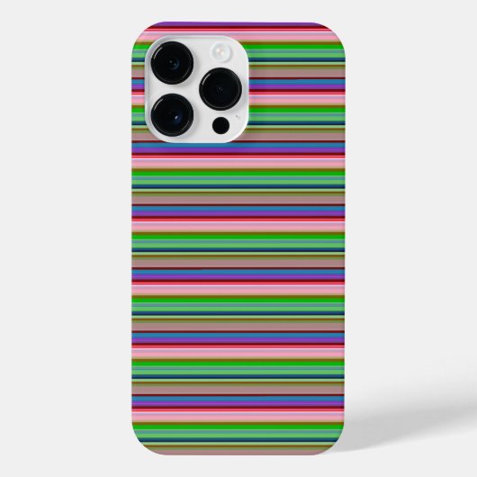 カラフルなボーダーのホット柄 iPhoneケース (裏面)