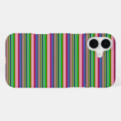 カラフルなボーダーのホット柄 iPhoneケース (裏面横)