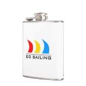 カラフルなボートの帆 フラスク (左)