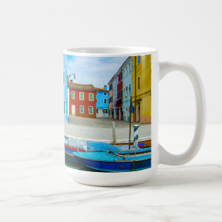 カラフルなボート場面|Venetian礁湖 コーヒーマグカップ