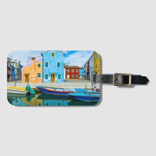 カラフルなボート場面|Venetian礁湖 ラゲッジタグ (正面横)