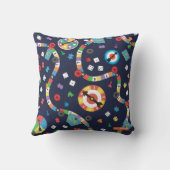 カラフルなボードゲームパターン クッション (裏面)