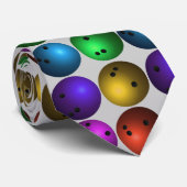 カラフルなボーリング・ボールのタイ ネクタイ (ロール)