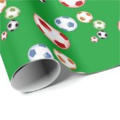 カラフルなボールがグリーンに ラッピングペーパー (ロールコーナー)