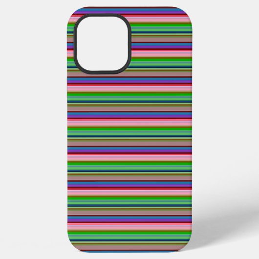 カラフルなボールドストライプ iPhoneケース (裏面)