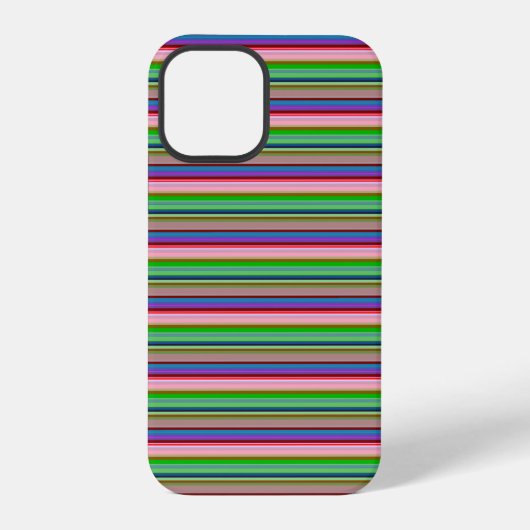 カラフルなボールドストライプ iPhoneケース (裏面)