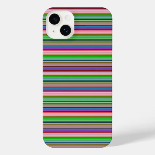 カラフルなボールドストライプ iPhoneケース (裏面)
