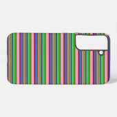 カラフルなボールドストライプ SAMSUNG GALAXYケース (裏面横)