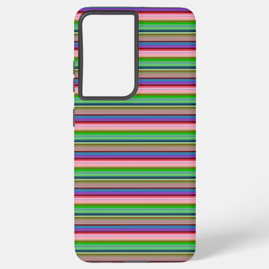 カラフルなボールドストライプ SAMSUNG GALAXYケース (裏面)