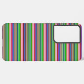 カラフルなボールドストライプ SAMSUNG GALAXYケース (裏面横)