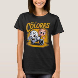 カラフルなポップアートのキャラクターTシャツ Tシャツ