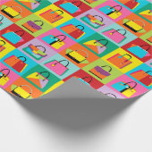 カラフルなポップアートのフェミニンなバッグの包装紙 ラッピングペーパー (角)