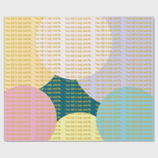 カラフルなポップアート「あなたの贈り物は私と一緒なら安全よ」ユーモア ラッピングペーパー