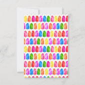 カラフルなポップシクルアイスロリー柄 サンキューカード (裏面)