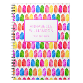 カラフルなポップシクルアイスロリー柄 ノートブック