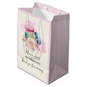 カラフルなマカロンと花の水彩画 サンクス ミディアムペーパーバッグ (裏面アングル)