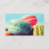 カラフルなマカロンのクッキーの名刺 名刺 (裏面)