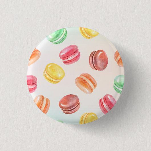 カラフルなマカロン 缶バッジ (正面)