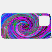 カラフルなマゼンタ スワール レトロ アブストラクト デザイン Case-Mate iPhoneケース (裏面 (横))