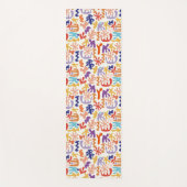 カラフルなマティスのパターン 抽象的な植物の形 ヨガマット (正面)