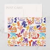 カラフルなマティスの抽象的なパターンが施されたポストカード ポストカード (正面/裏面)