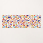 カラフルなマティス柄 抽象的な植物の形 ヨガマット (正面(横))