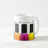 カラフルなマニキュアのボトル、ネイルサロン コーヒーマグカップ (正面右)