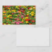カラフルなマリーゴールドの花壇 名刺 (正面/裏面)