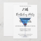 カラフルなマルティーニカクテル 招待状 (正面/裏面)