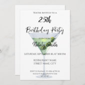 カラフルなマルティーニカクテル 招待状 (正面/裏面)